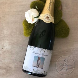 Étiquette pour bouteille de champagne