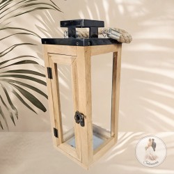 Lanterne bois (30 cm)