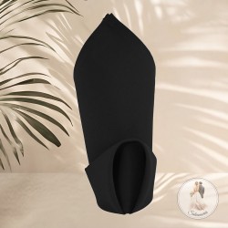 Serviette en tissu, noire