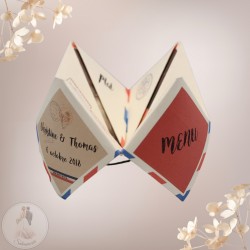 Menu Cocotte personnalisé & plié