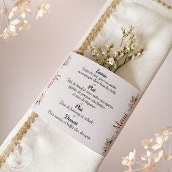 Menu Bandeau Rond de Serviette