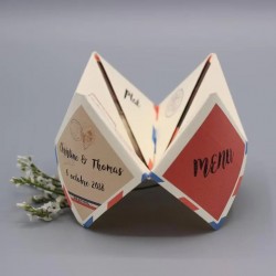 Menu Cocotte personnalisé & plié