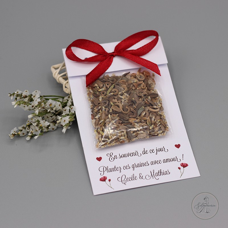 Sachet cartonné de graines de jachère fleurie Sachet cartonné de graines de jachère fleurie