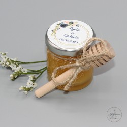 Miel d'acacia avec cuillère